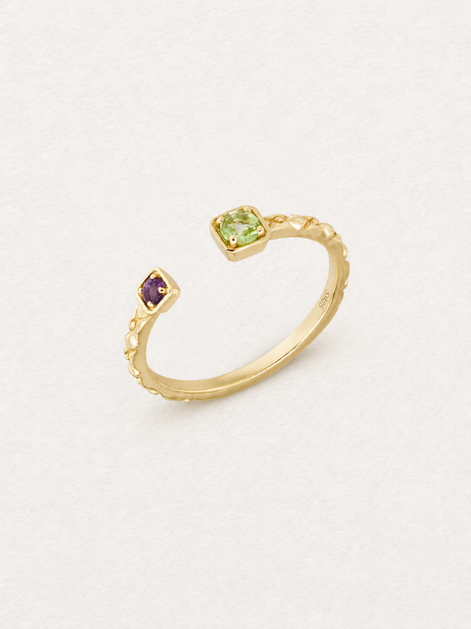 Bonbon – Bague ouverte en pierres gemmes