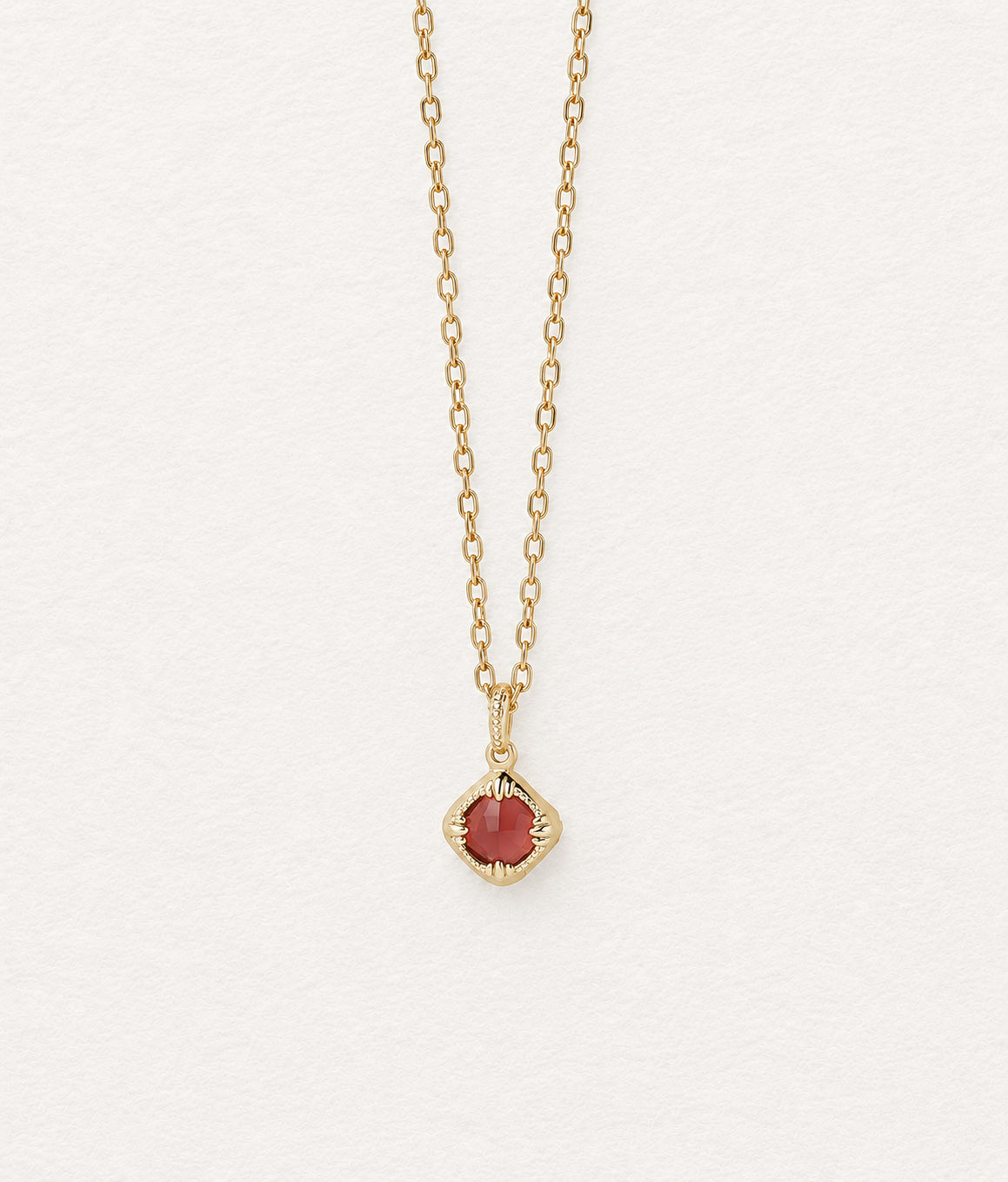 Garnet Pendant Necklace Reversible