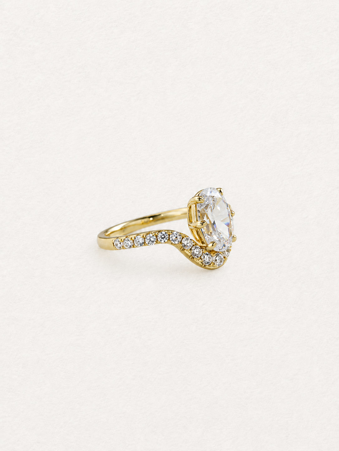 Twist Halo CZ Ring