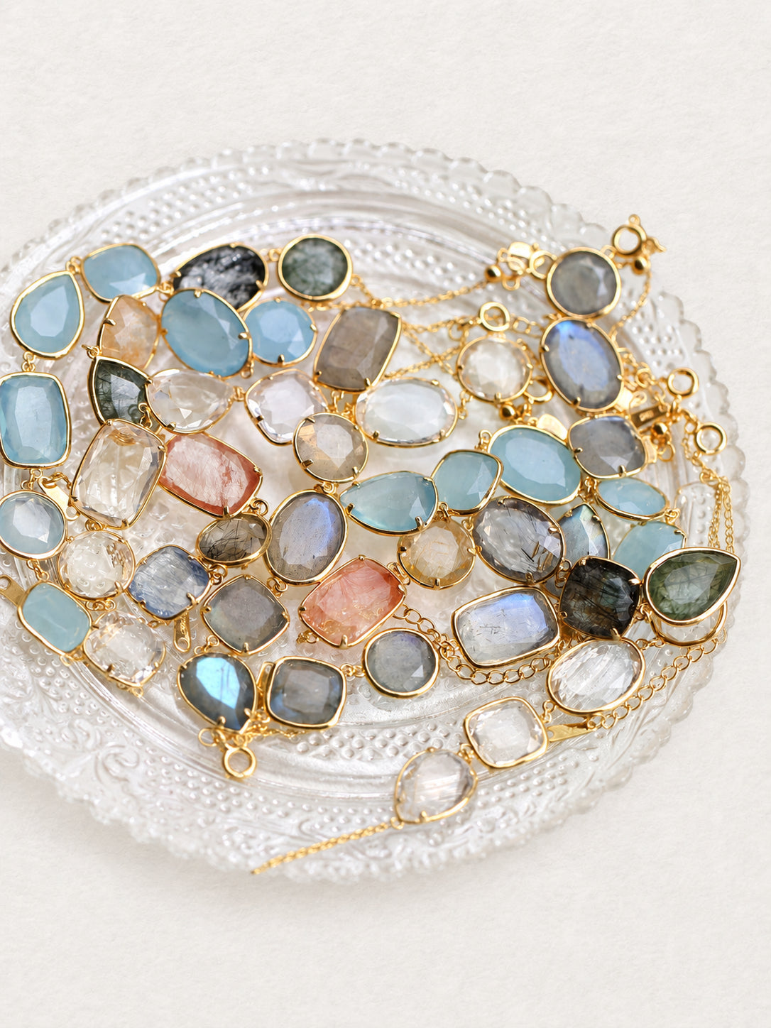 Bonbon Aquamarine Multi-Cut Bracelet
