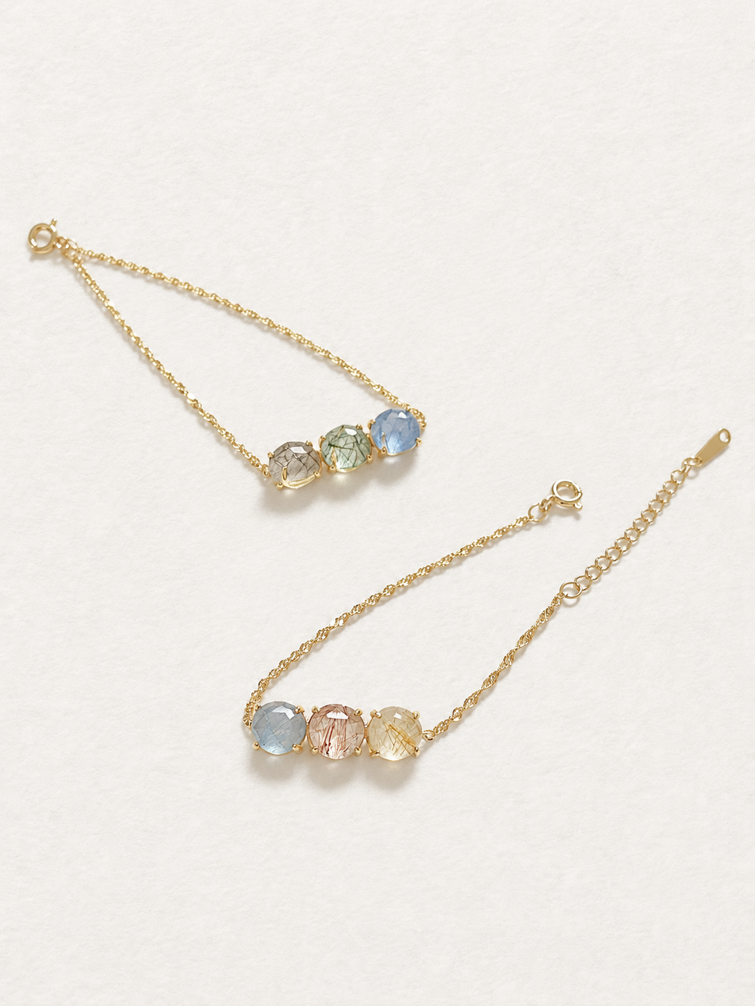 Bonbon Tri-Color Rutilated Quartz Bracelet Christmas Limited Edition
