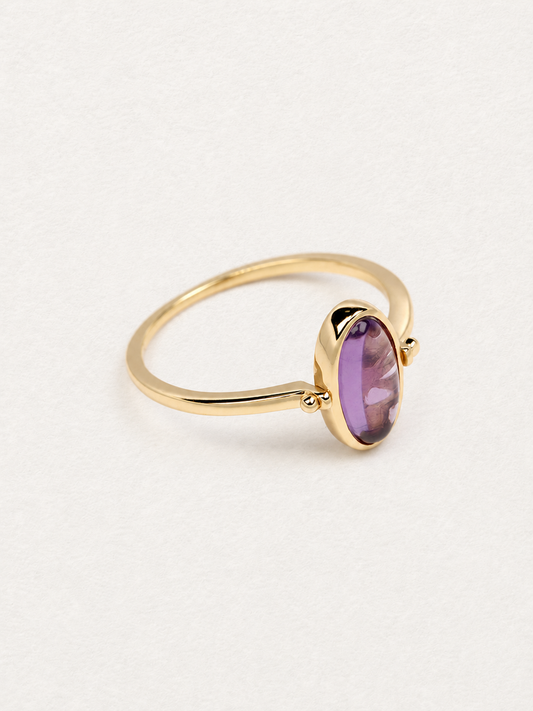 Bague réversible en améthyste