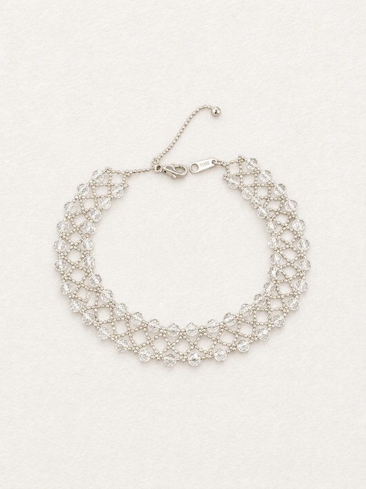 Lace – Bracelet en zircons blancs