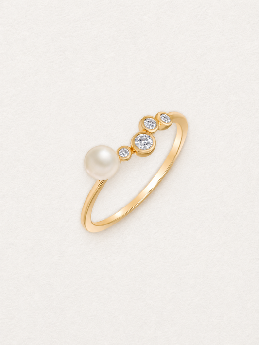 Asymmetrical Pearl Ring