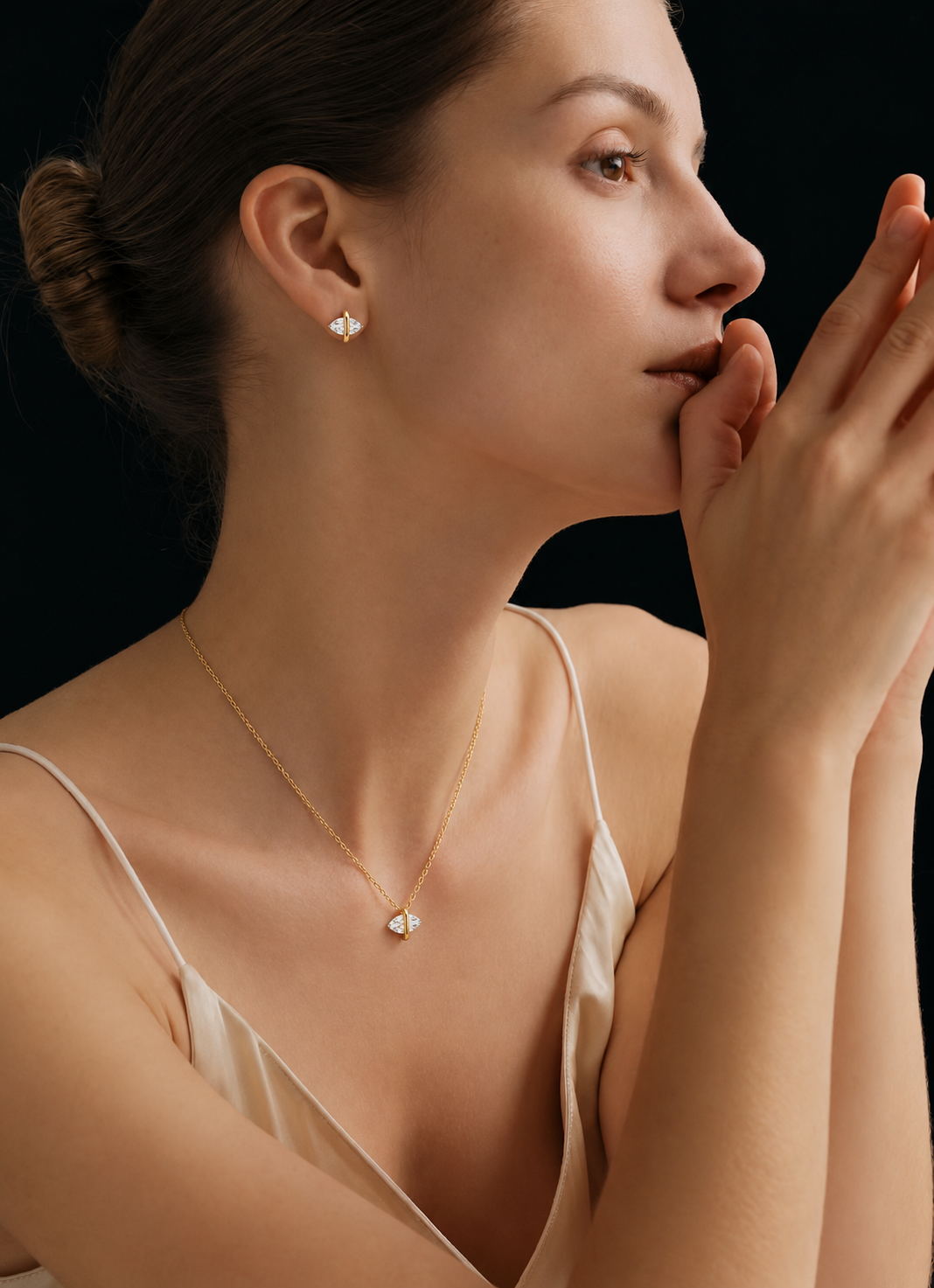 Marquise Clear Quartz Necklace