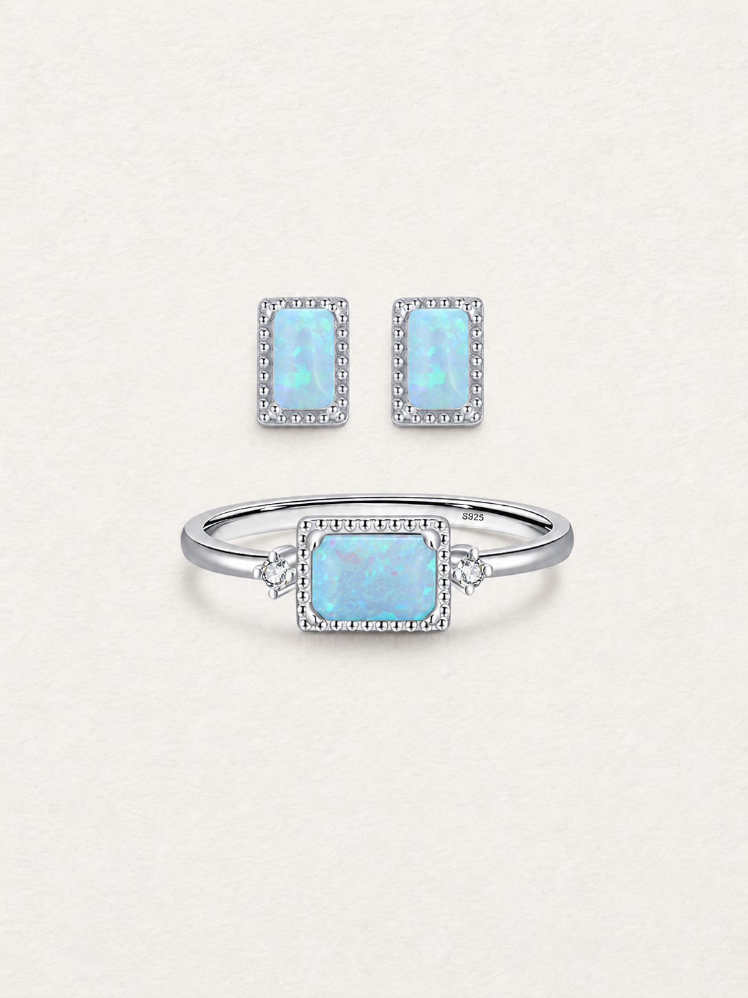 Rectangular Opal Ring