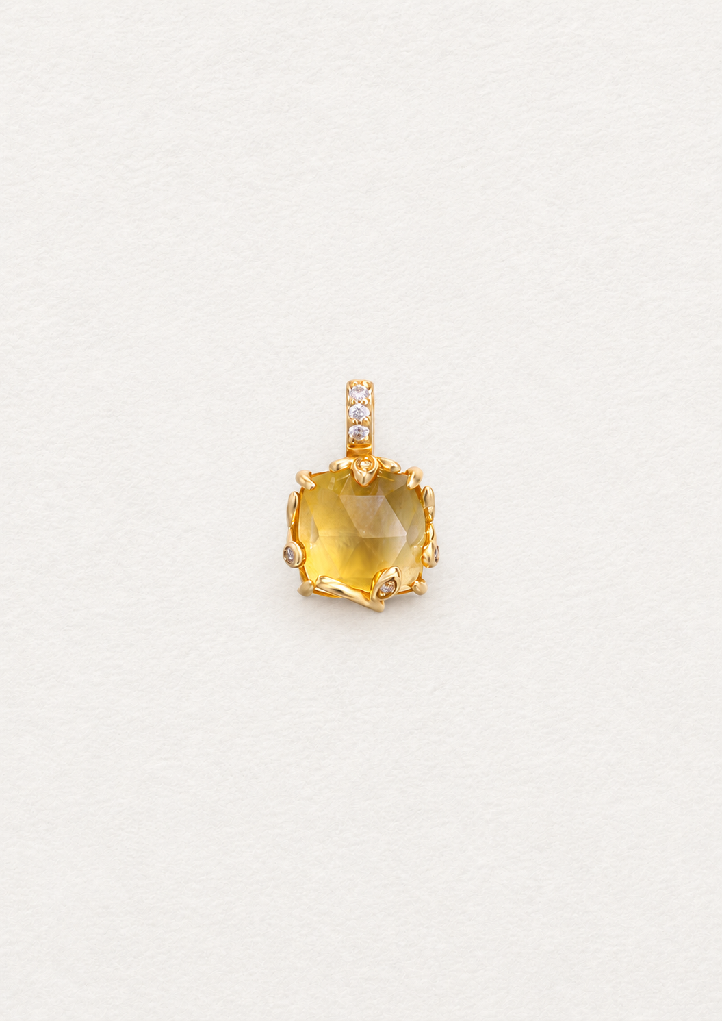 LUMERUNE Golden Leaf Citrine Pendant