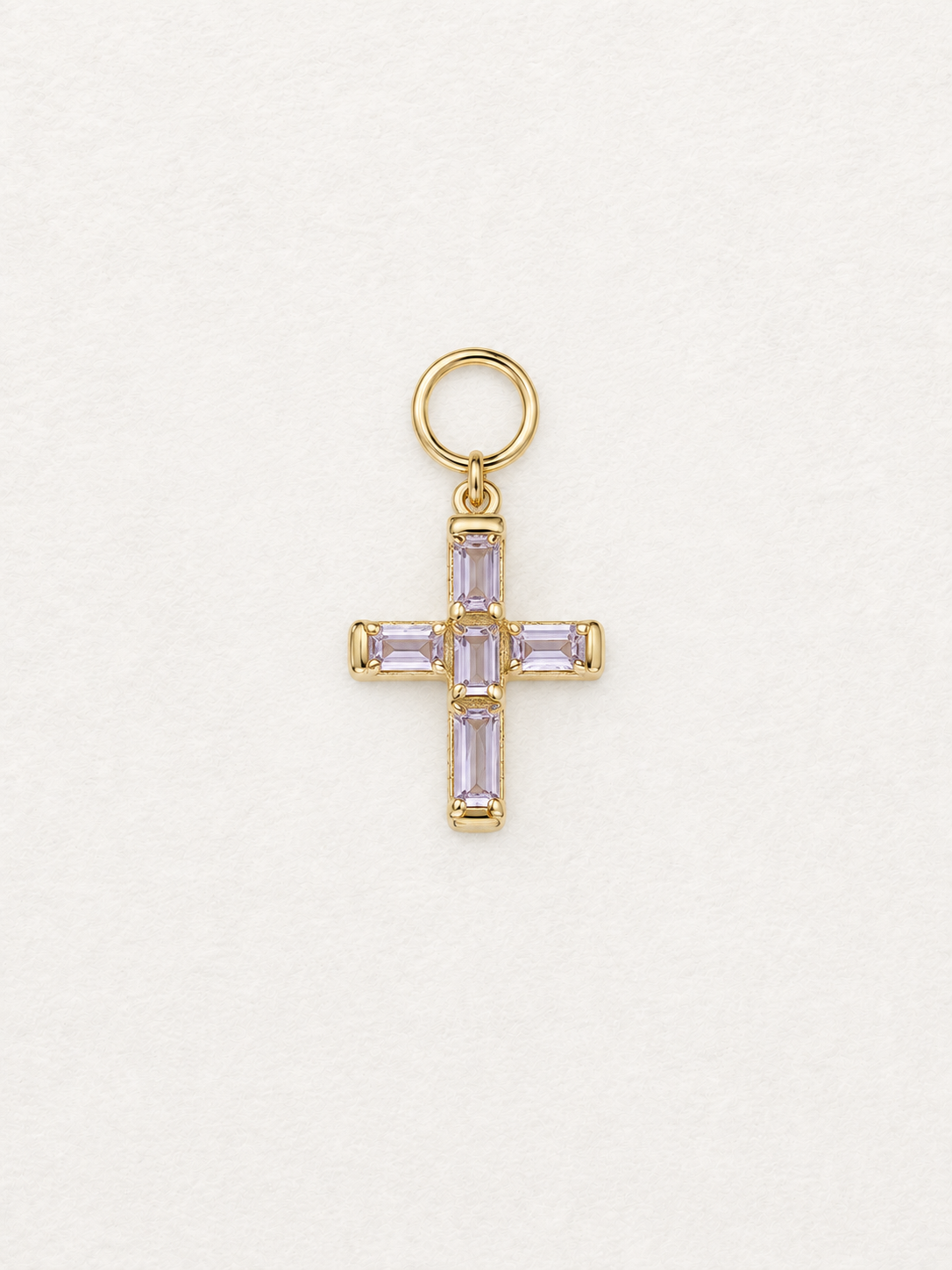 LUMERUNE Cross Amethyst Pendant, shown as a jewelry design example