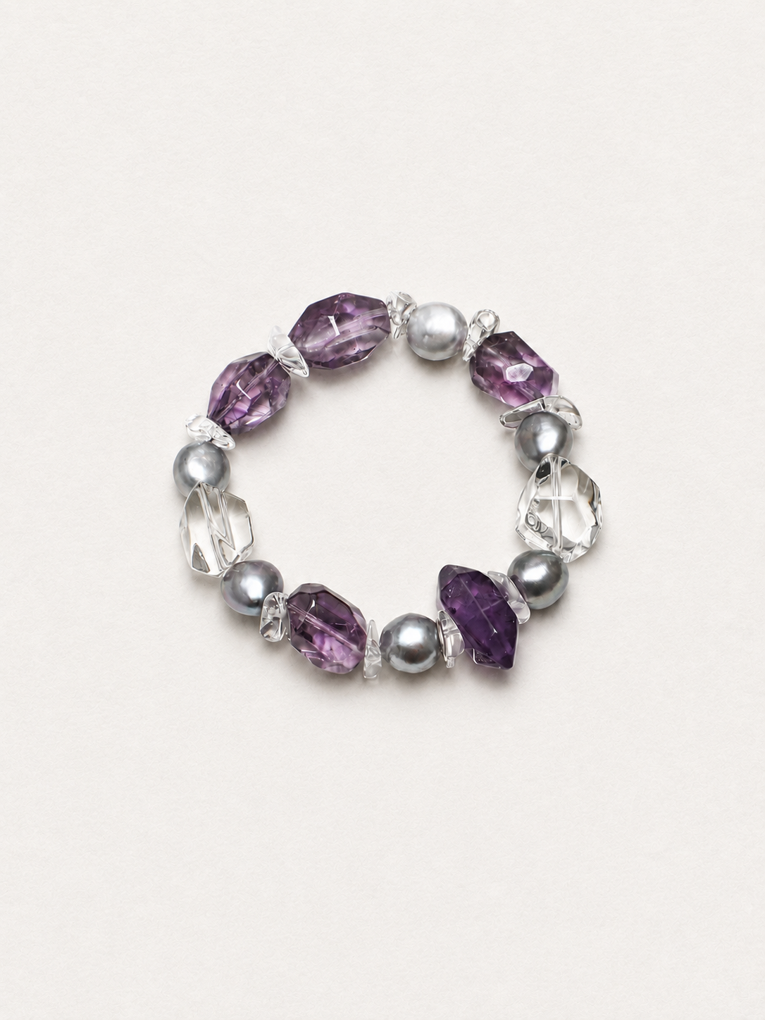 Violet Eclipse —— Amethyst Pearl Bracelet