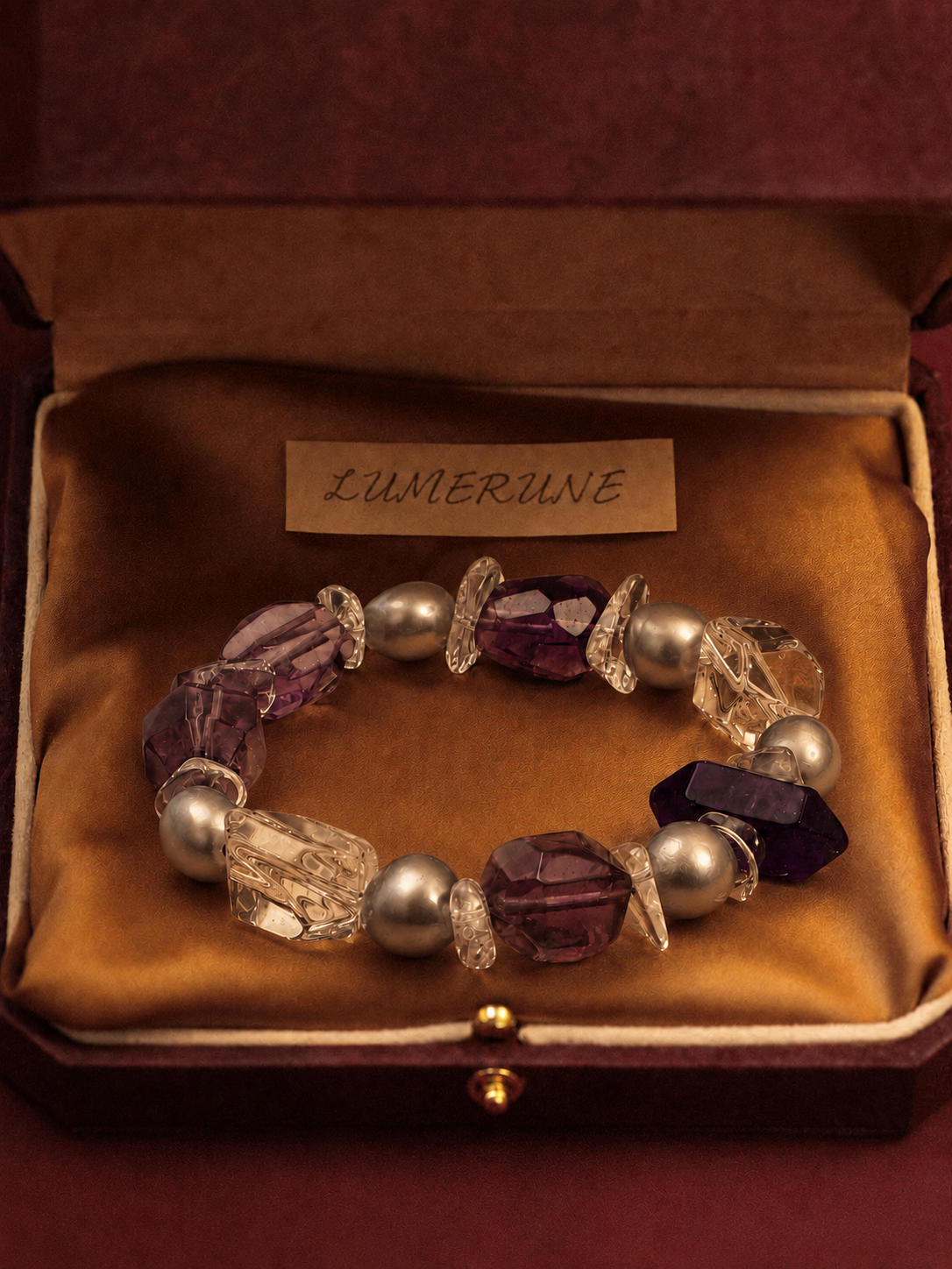 Violet Eclipse —— Amethyst Pearl Bracelet