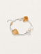 LUMERUNE Golden Halo Brazilian Citrine Bracelet with Pearl and Clear Quartz — warm citrine, pearl and clear quartz