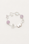 Moonveil Orbit —— Amethyst, Moonstone & Pearl Bracelet