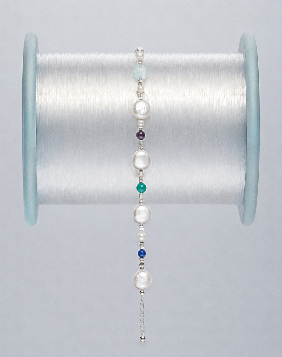 LUMERUNE Bonbon Gemstone and Pearl Bracelet — colorful gemstones and pearls