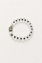 Prism Tide Nocturne —— Clear Quartz, Black Tourmaline & Pearl Bracelet