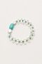 Prism Tide Verdant —— Clear Quartz, Amazonite & Pearl Bracelet