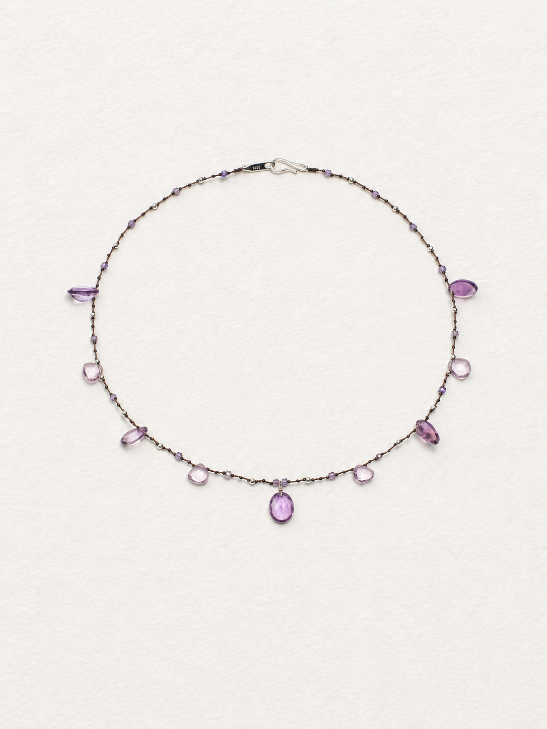 Violet Dewfall — Amethyst Drop Necklace