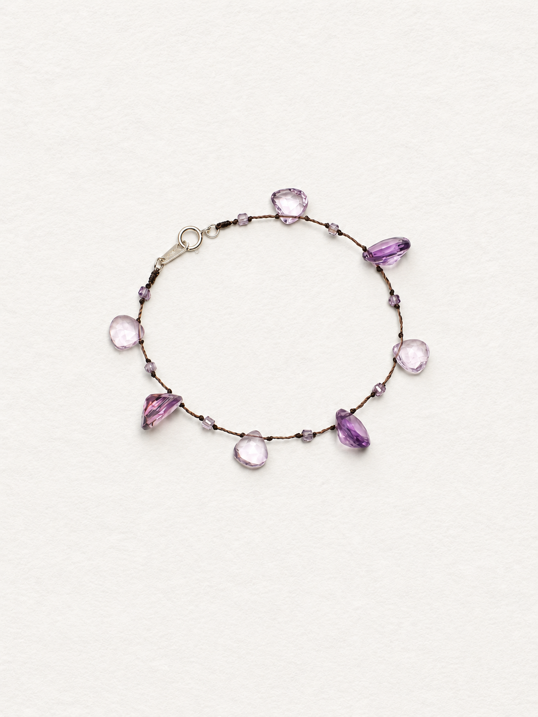Violet Drift — Amethyst Charm Bracelet
