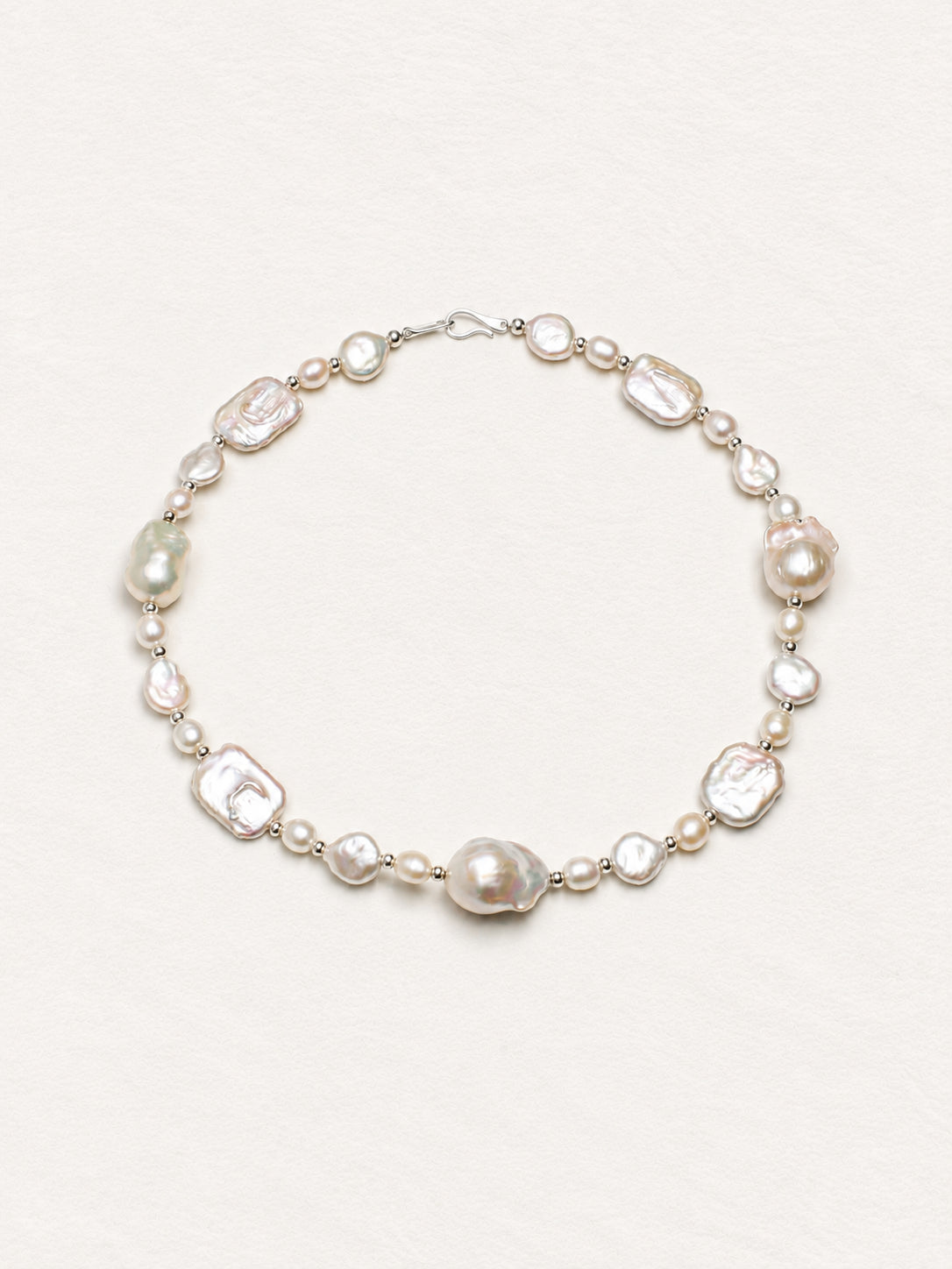 LUMERUNE Muse Baroque Pearl Necklace — natural baroque pearls in varied shapes