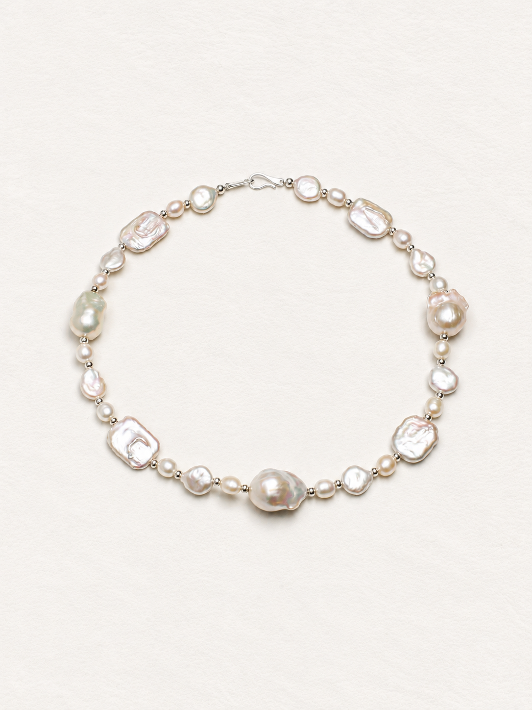 LUMERUNE Muse Baroque Pearl Necklace — natural baroque pearls in varied shapes