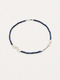 LUMERUNE Bloom Lapis Lazuli Necklace With Petal Pearl — faceted lapis lazuli, petal pearls and sterling silver
