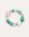 LUMERUNE Bonbon Amazonite Bracelet With Rose Quartz — amazonite, rose quartz, clear quartz and pearl