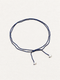 LUMERUNE Nightfall Ribbon Lapis Lazuli Necklace With Pearl — tiny lapis lazuli beads and petal accents