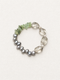 LUMERUNE Terra Green Quartz Bracelet With Prehnite and Gray Pearl — green quartz, prehnite and gray rice pearls