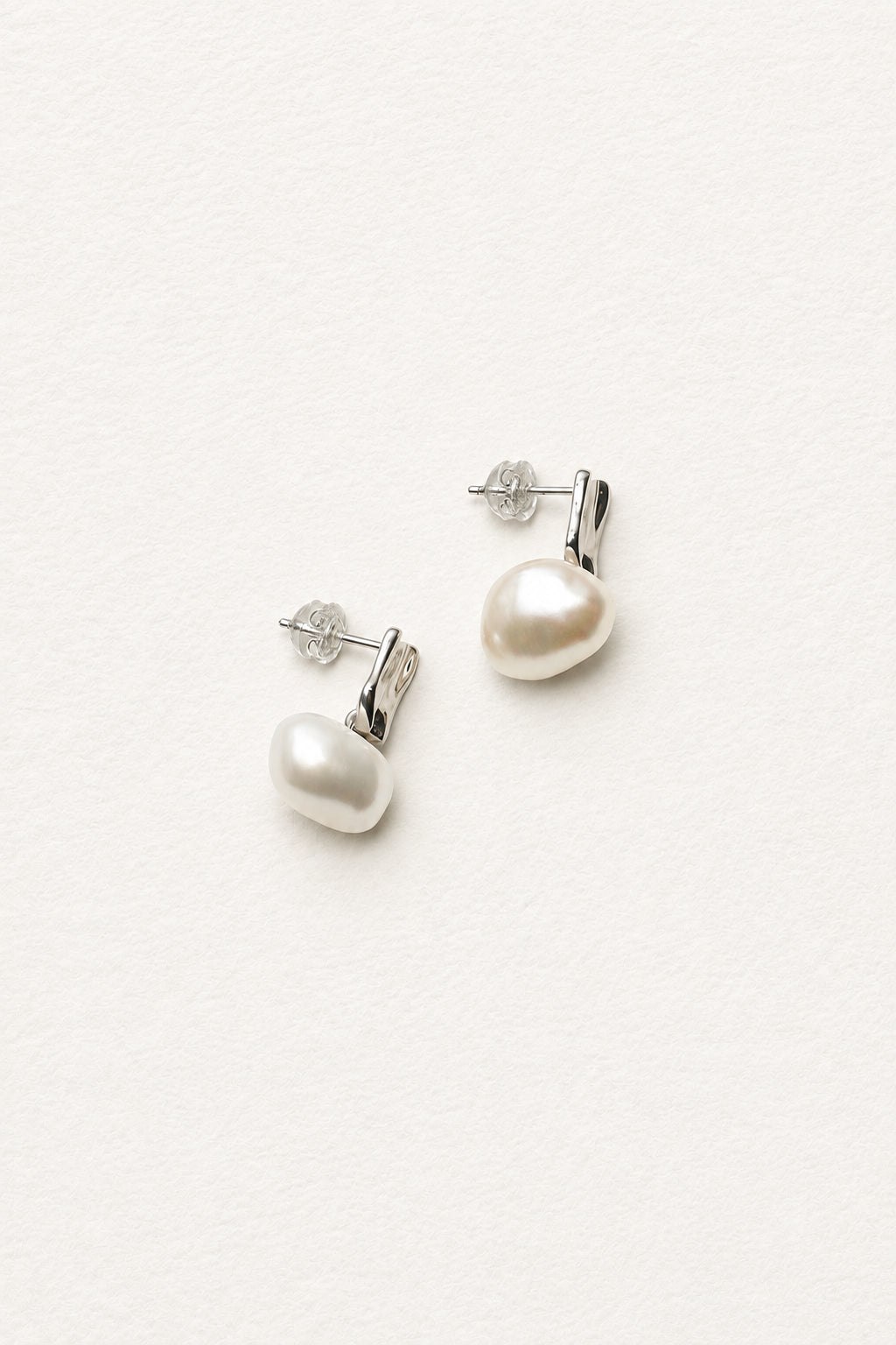 LUMERUNE Muse Baroque Pearl Drop Earrings — baroque pearls with sculptural S925 silver settings