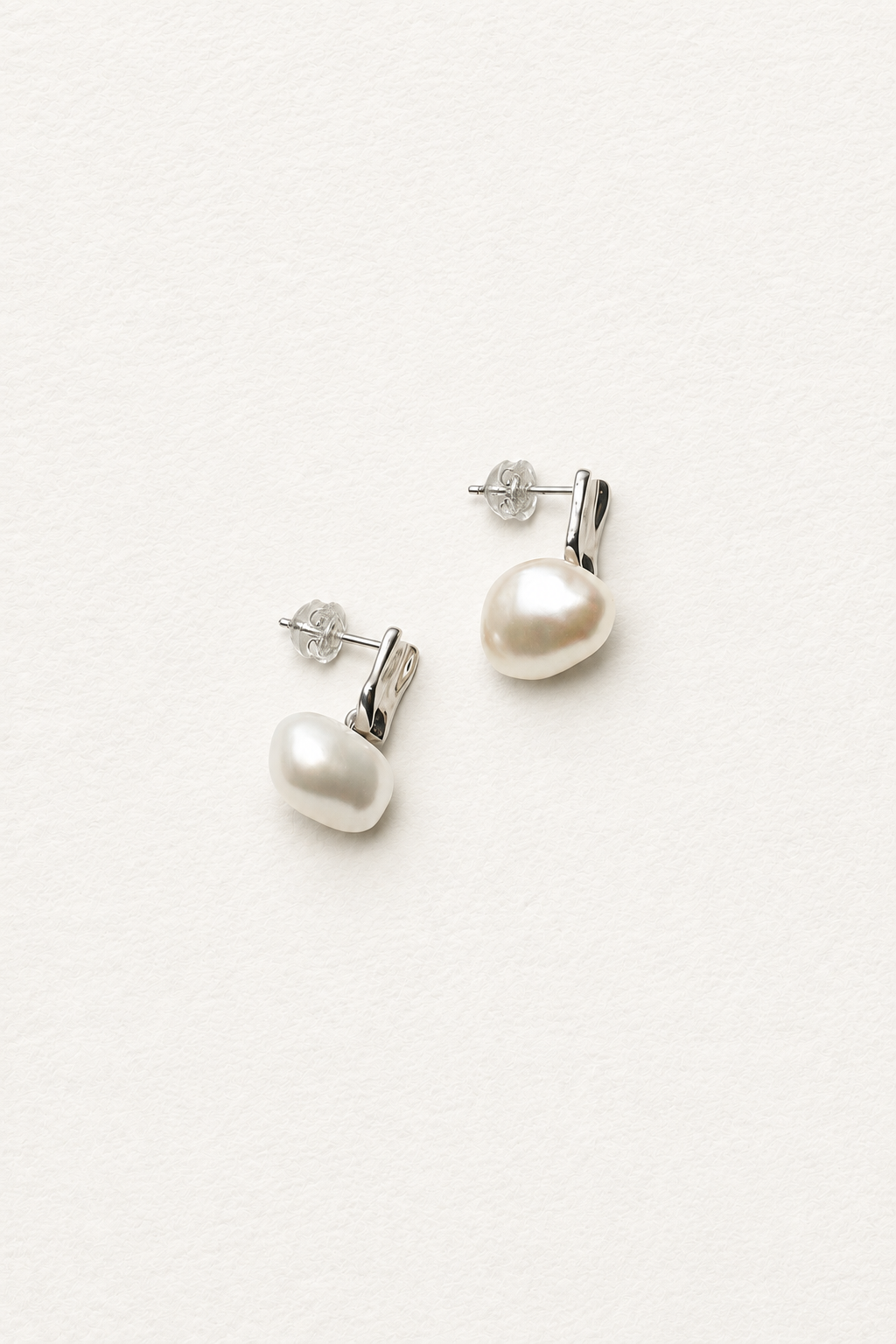 LUMERUNE Muse Baroque Pearl Drop Earrings — baroque pearls with sculptural S925 silver settings