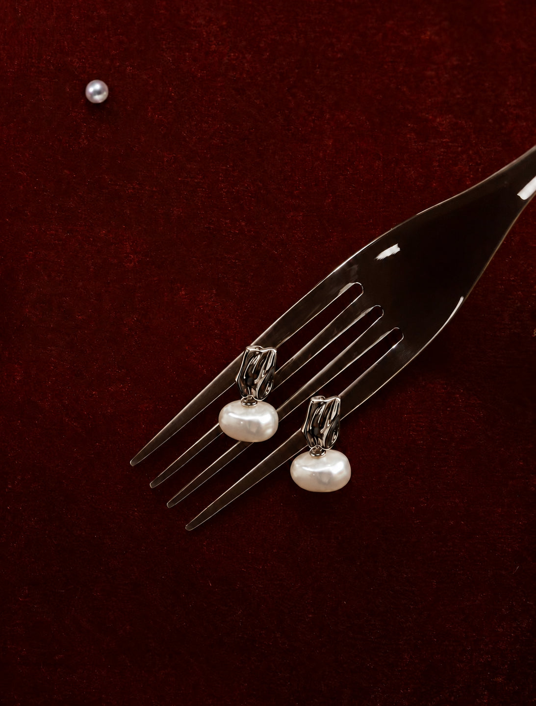 LUMERUNE Muse Baroque Pearl Drop Earrings — baroque pearls with sculptural S925 silver settings