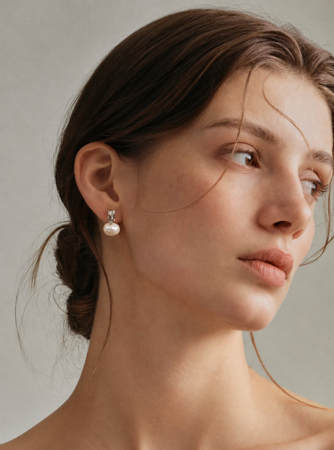 LUMERUNE Muse Baroque Pearl Drop Earrings — baroque pearls with sculptural S925 silver settings