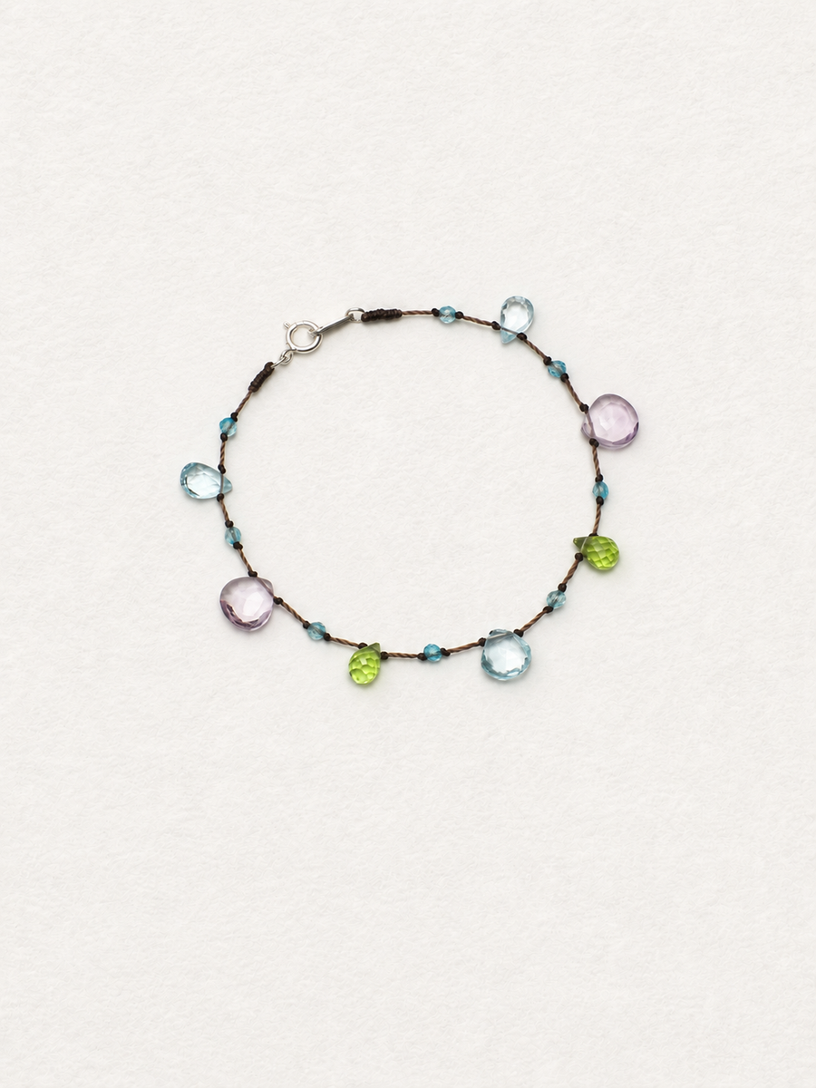 Dewdrop Multi-Gemstone Drop Bracelet
