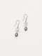 LUMERUNE Muse Gray Pearl Earrings With Clear Quartz — clear quartz and gray pearls