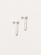 LUMERUNE Muse Pearl Drop Earrings — long freshwater pearls in a drop design
