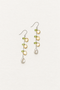LUMERUNE Garden Citrine Drops Earrings With Peridot and Pearl — citrine, peridot and baroque pearls