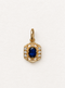 LUMERUNE Nocturne Crest Blue Sapphire Pendant — deep blue sapphire in vintage gold filigree