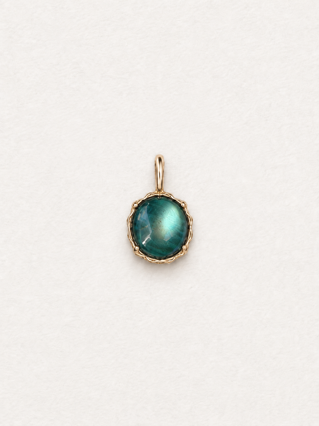 LUMERUNE Moonveil Malachite Pendant With Labradorite Reversible — reversible labradorite and green malachite