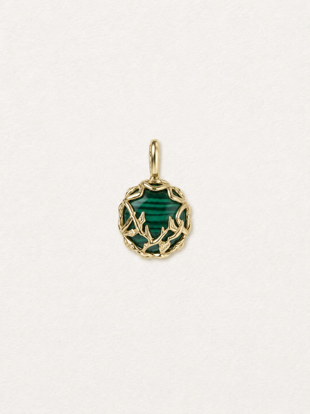 LUMERUNE Moonveil Malachite Pendant With Labradorite Reversible — reversible labradorite and green malachite