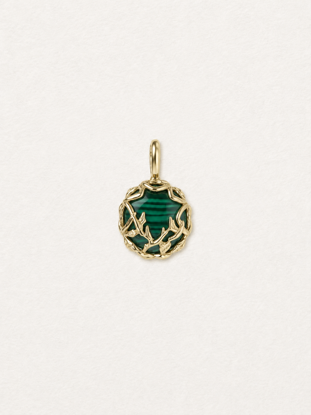 LUMERUNE Moonveil Malachite Pendant With Labradorite Reversible — reversible labradorite and green malachite
