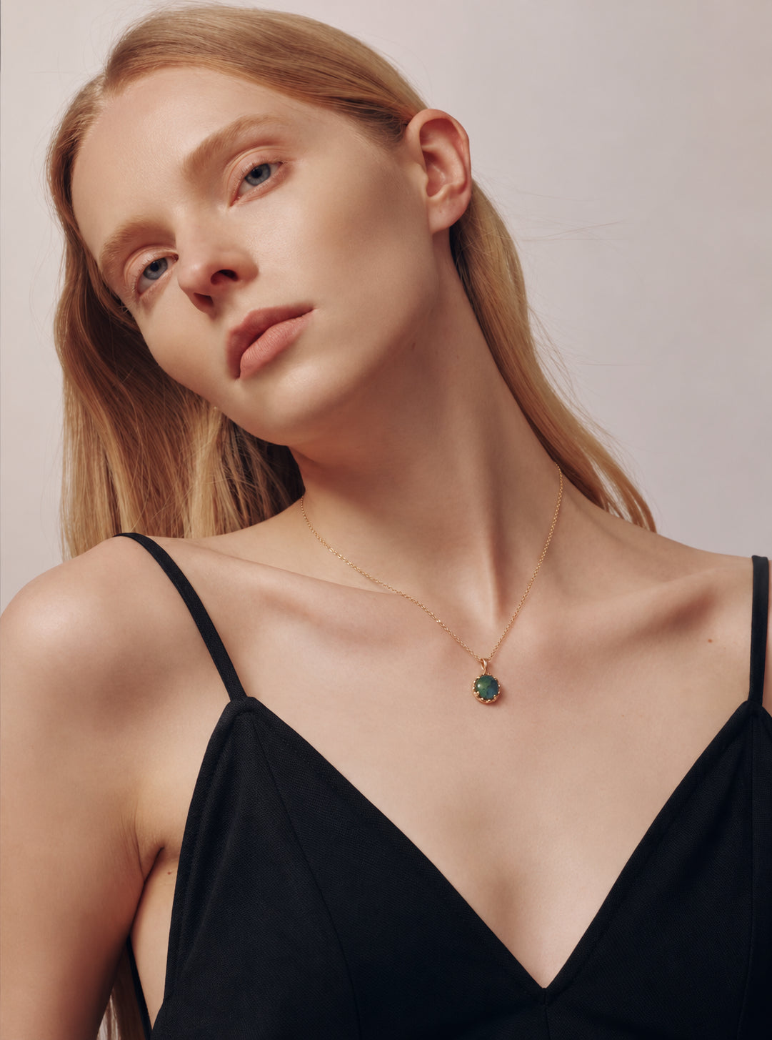 LUMERUNE Moonveil Malachite Pendant With Labradorite Reversible — reversible labradorite and green malachite