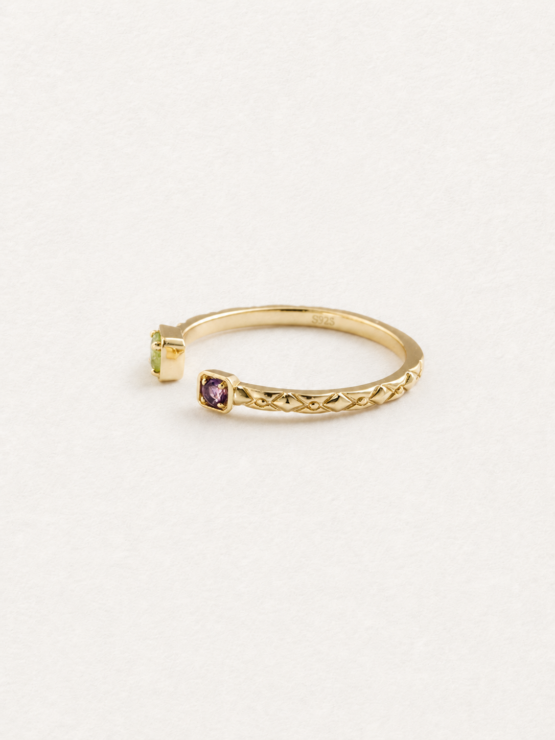 Bonbon Gemstone Open Ring