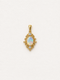 LUMERUNE Lunar Opal Iris Pendant — opal framed by gold toned iris petals