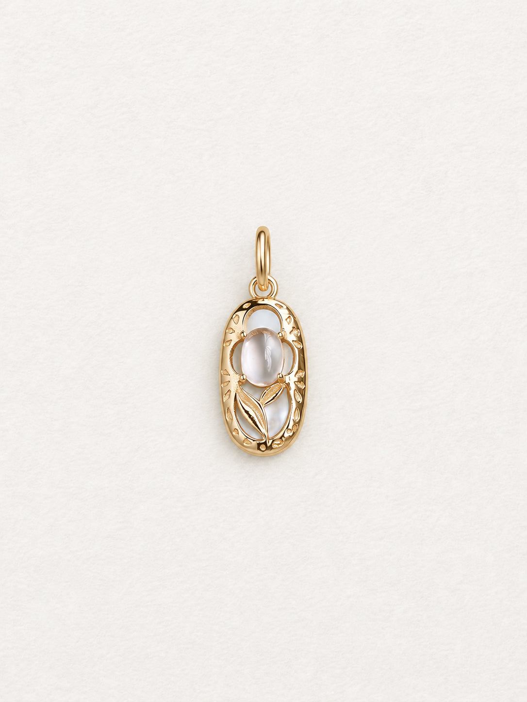 Tulip Prehnite Pendant With Rose Quartz Reversible