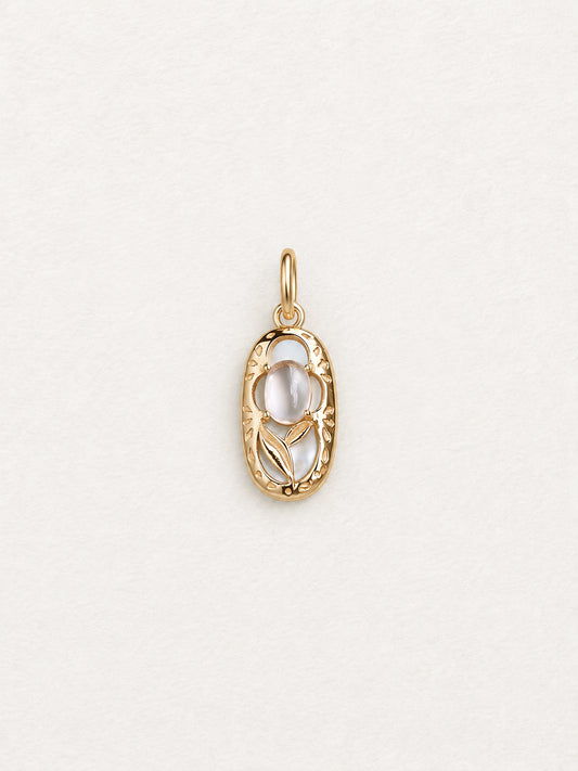 Tulip Prehnite Pendant With Rose Quartz Reversible