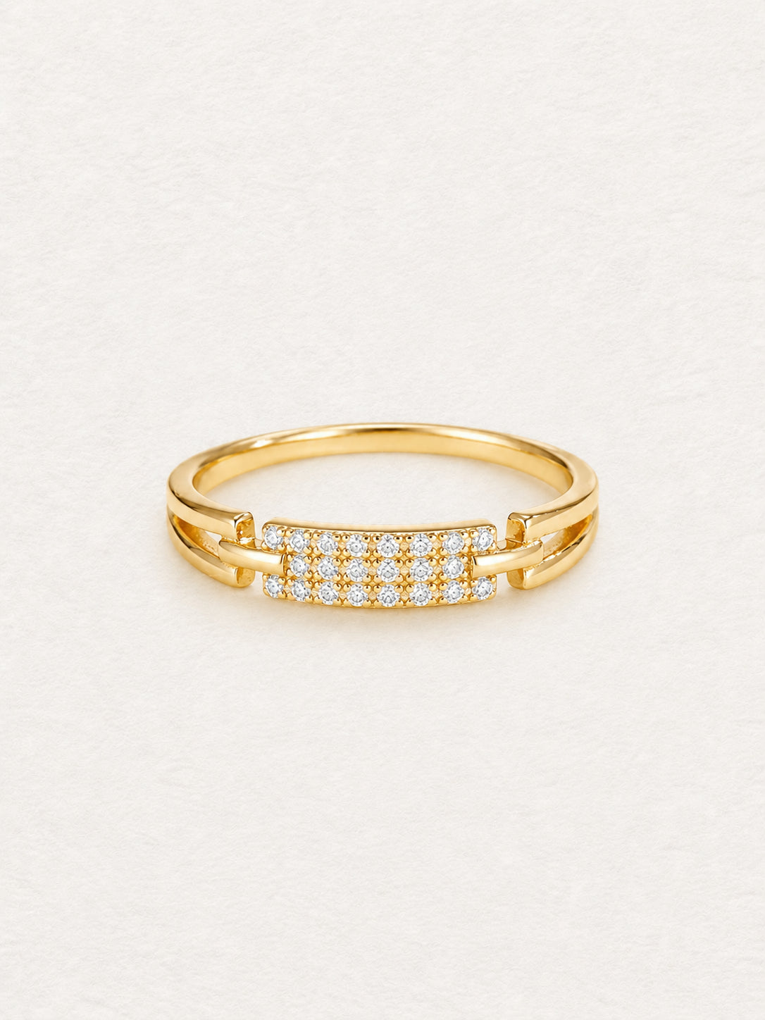 Geometric Moissanite Ring