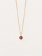 Garnet Pendant Necklace Reversible