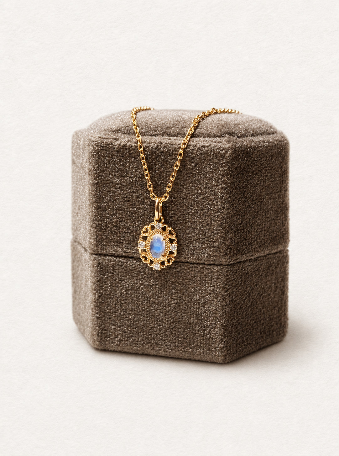 Lace Blue Moonstone Pendant
