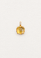 LUMERUNE Golden Leaf Citrine Pendant — citrine with leaf details and white zircon accents