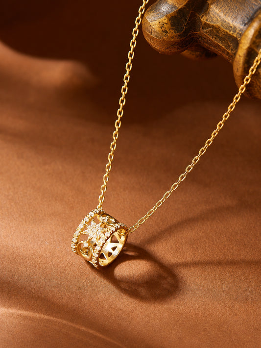Kaleidoscope Starburst Moissanite Pendant