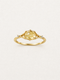 LUMERUNE Golden Leaf Citrine Ring — citrine with leaf and vine details and white zircons
